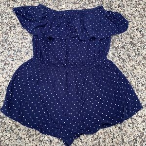 Billabong strapless polka dot romper
